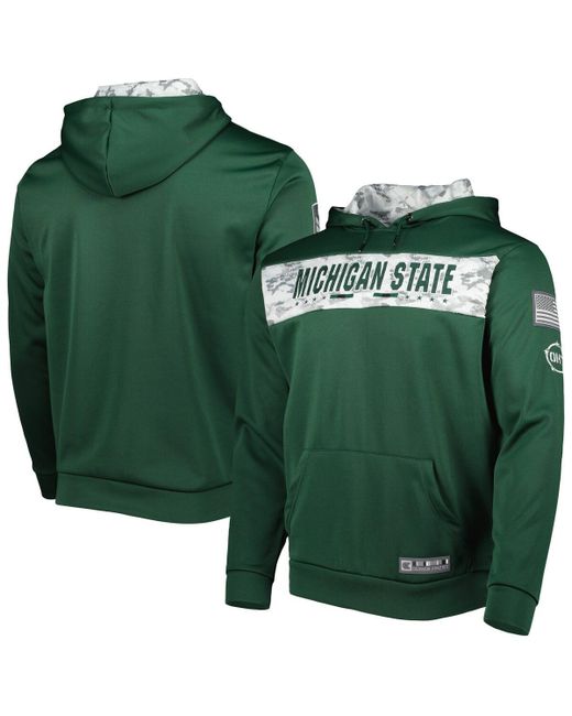 Colosseum Michigan State Spartans Oht Military-Inspired Appreciation Team Pullover Hoodie