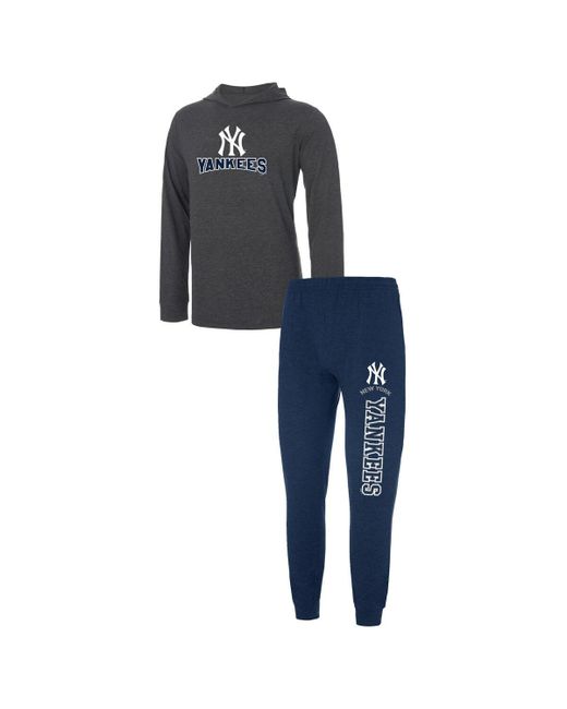 Concepts Sport Charcoal New York Yankees Meter Hoodie and Joggers Set