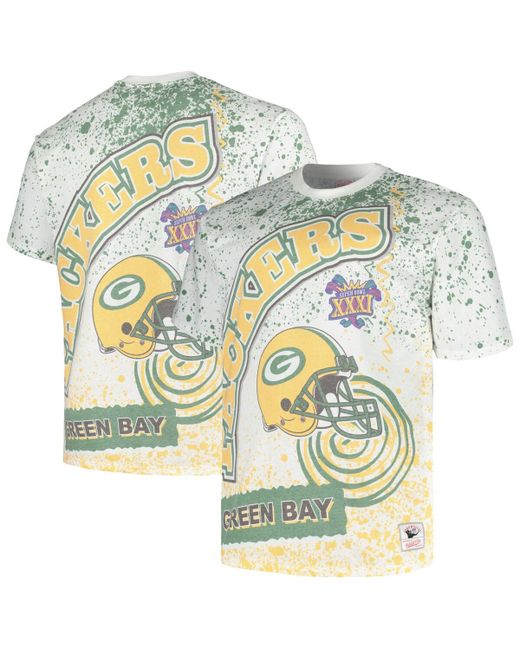 Mitchell & Ness Green Bay Packers Big and Tall Allover Print T-shirt