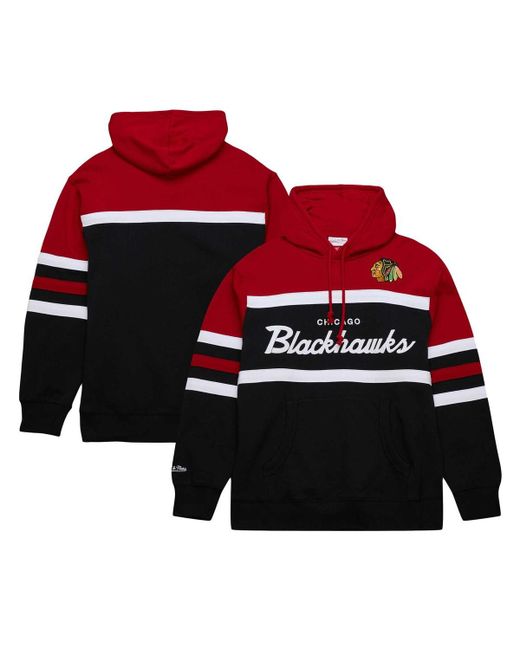 Mitchell & Ness Red Chicago Blackhawks Head Coach Pullover Hoodie