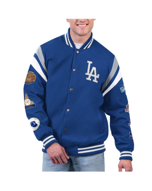 G-iii Sports By Carl Banks Los Angeles Dodgers Quick Full-Snap Varsity Jacket