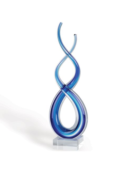 Badash Crystal Touch of the Blues Art Glass Sculpture
