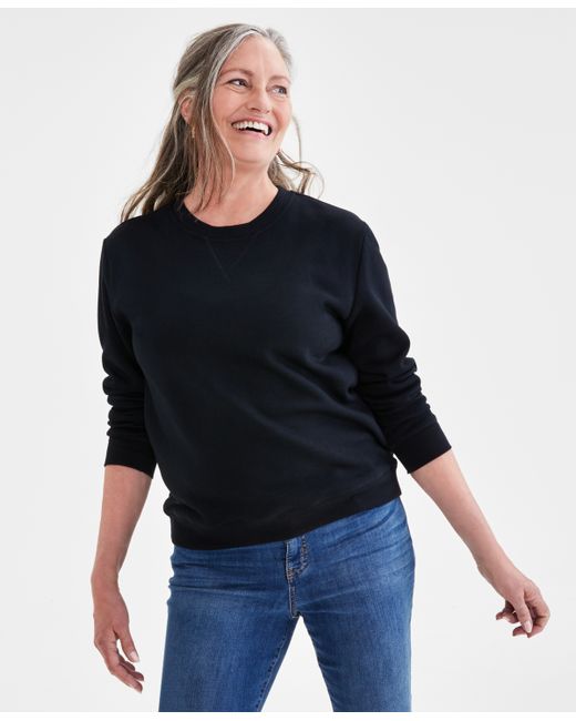 Style & Co Long-Sleeve Crewneck Sweatshirt Created for