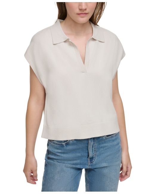 Calvin Klein Jeans Sleeveless Polo Vest Top