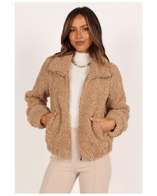 Petal And Pup Lucia Zip Front Teddy Jacket