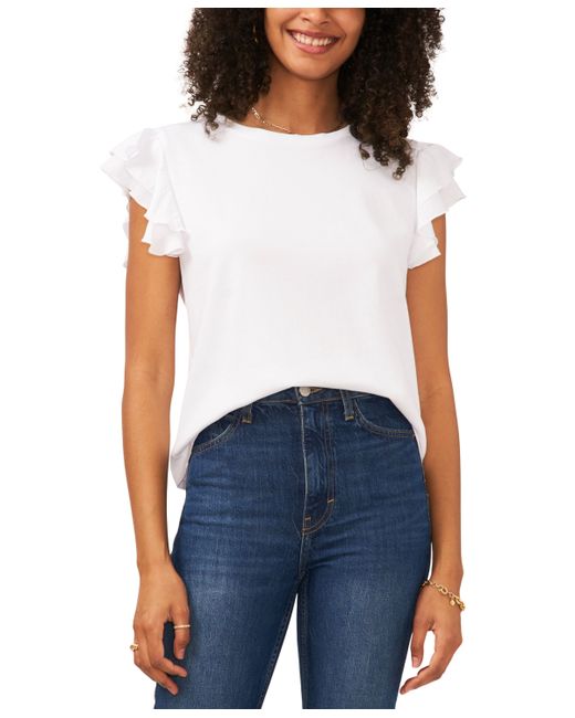 Vince Camuto Tiered Ruffled-Sleeve T-Shirt