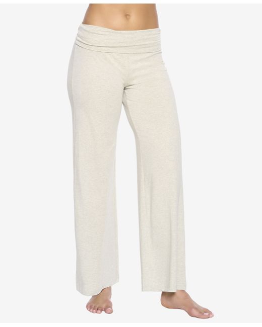 Felina Naturally Soft Wide Leg Roll Over Pant