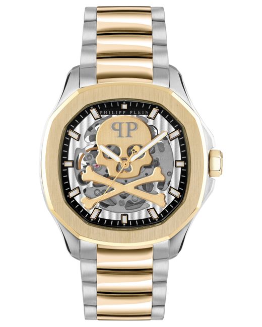 Philipp Plein Automatic Skeleton Spectre Two-Tone Stainless Steel Bracelet Watch 42mm stainless