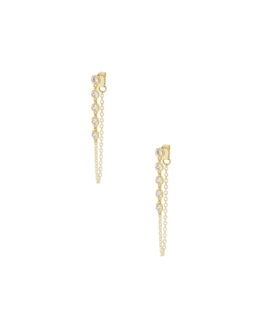 Ettika Crystal Chain Dangle Earrings