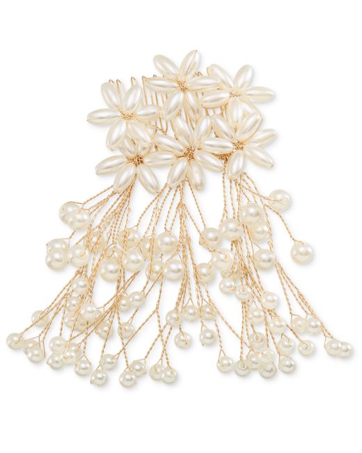 I.N.C. International Concepts Tone Imitation Pearl Flower Hair Clip Created for