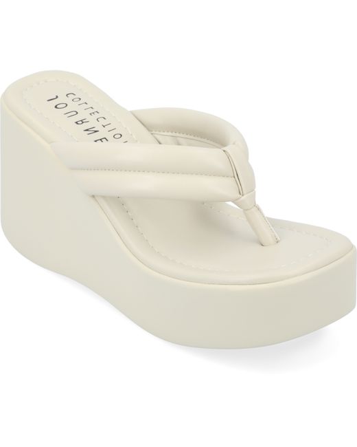 Journee Collection Platform Wedge Sandals