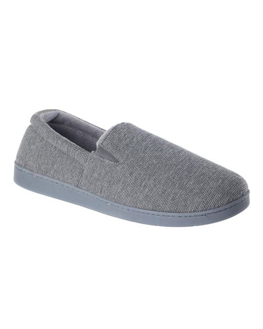 Isotoner Textured Knit Kai Closed Back Slippers with Gel-Infused Memory Foam