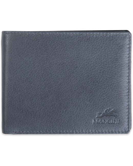 Mancini Bellagio Collection Center Wing Bifold Wallet with Coin Pocket