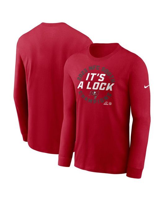 Nike Tampa Bay Buccaneers 2023 Nfc South Division Champions Locker Room Trophy Collection Long Sleeve T-shirt
