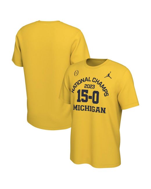 Jordan Michigan Wolverines College Football Playoff 2023 National Champions 15-0 T-shirt