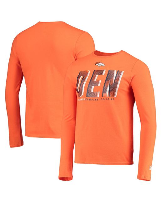New Era Denver Broncos Combine Authentic Static Abbreviation Long Sleeve T-shirt
