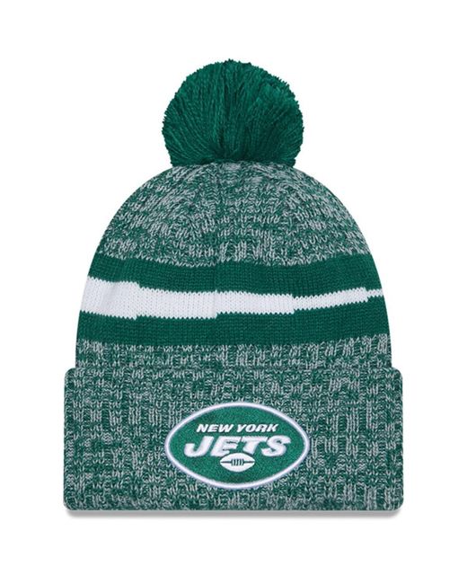 New Era New York Jets 2023 Sideline Cuffed Knit Hat with Pom