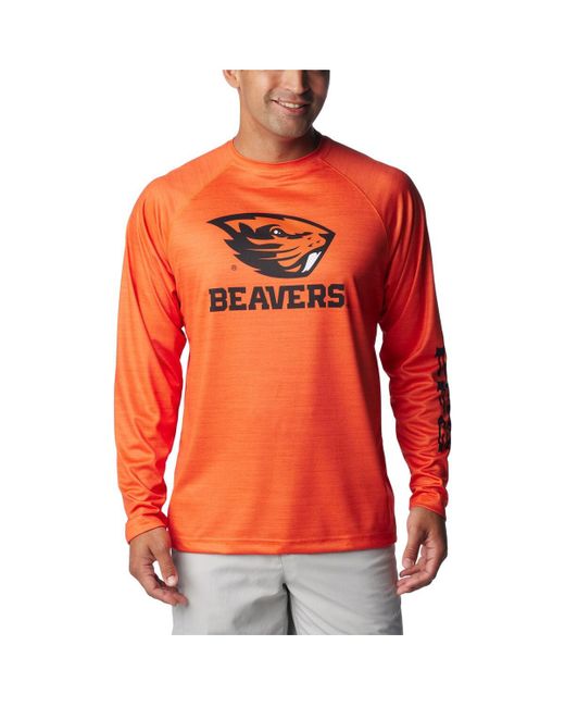 Columbia Oregon State Beavers Pfg Terminal Tackle Omni-Shade Raglan Long Sleeve T-shirt