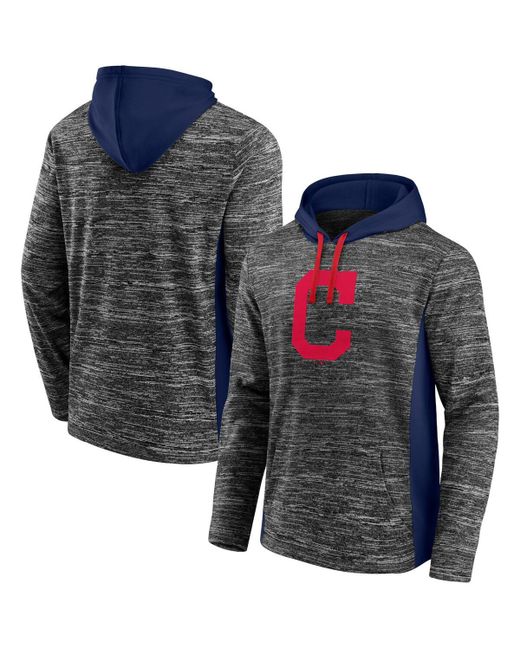 Fanatics Navy Cleveland Indians Instant Replay Colorblock Pullover Hoodie