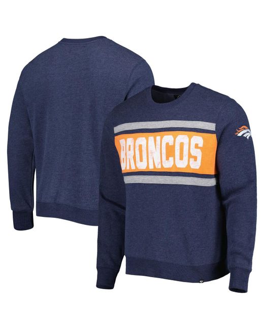 '47 Brand 47 Brand Distressed Denver Broncos Bypass Tribeca Pullover Sweatshirt