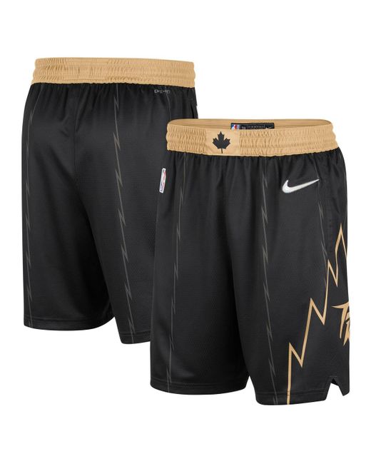 Nike and Gold Toronto Raptors 2021/22 City Edition Swingman Shorts