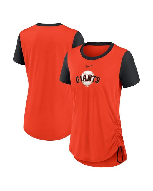 Nike San Francisco Giants Hipster Swoosh Cinched Tri-Blend Performance Fashion T-shirt