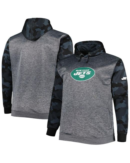 Fanatics New York Jets Big and Tall Camo Pullover Hoodie