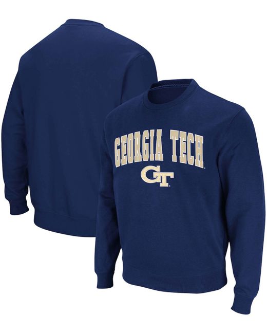 Colosseum Georgia Tech Yellow Jackets Team Arch Logo Tackle Twill Pullover Sweatshirt