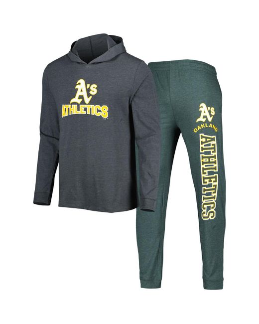 Concepts Sport Charcoal Oakland Athletics Meter Hoodie and Joggers Set