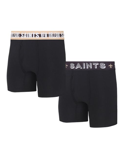 Concepts Sport New Orleans Saints Gauge Knit Boxer Brief Two-Pack