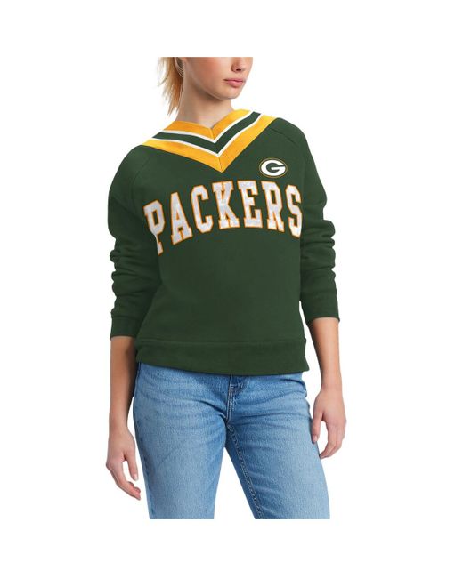 Tommy Hilfiger Bay Packers Heidi Raglan V-Neck Sweater