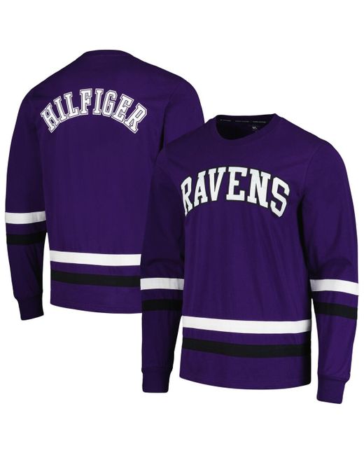 Tommy Hilfiger Black Baltimore Ravens Nolan Long Sleeve T-shirt