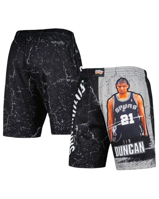 Mitchell & Ness Tim Duncan San Antonio Spurs Hardwood Classics Player Burst Shorts