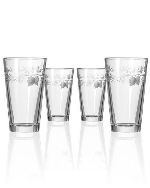 Rolf Glass Icy Pine Pint 16Oz Set Of 4 Glasses
