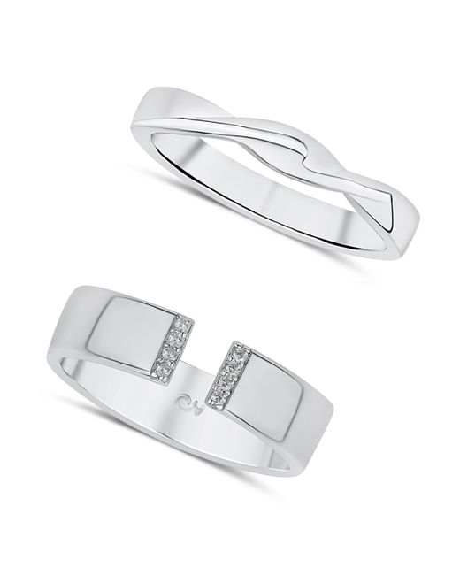 And Now This Cubic Zirconia Duo Ring Set