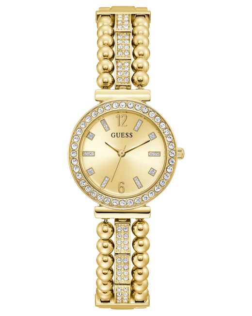 Guess Crystal Beaded Stainless Steel Bracelet Watch 30mm