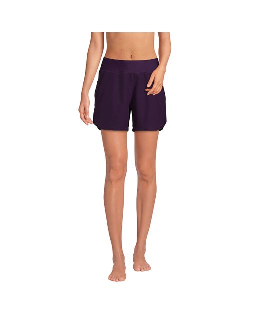 Lands' End Petite 5 Quick Dry Swim Shorts with Panty