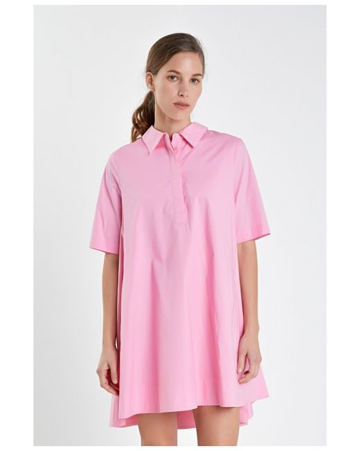 English Factory A-line Short Sleeve Shirt Dress