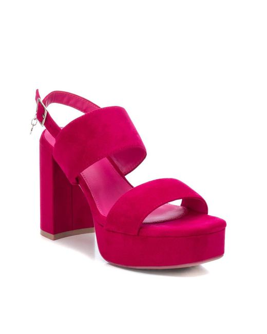 Xti Heeled Suede Sandals With Platform By