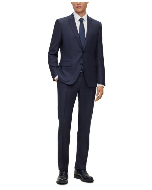 Hugo Boss Boss by Slim-Fit Checked Suit