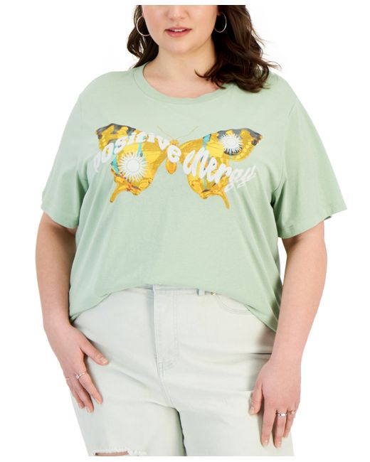 Grayson Threads, The Label Trendy Plus Butterfly Energy Graphic T-Shirt
