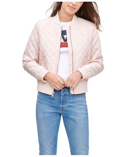 Levi's Diamond Quilted Casual Bomber Jacket
