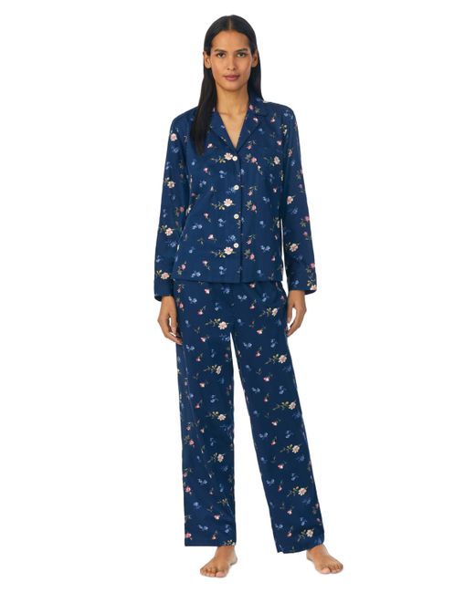 Lauren Ralph Lauren Floral-Print Long-Sleeve Top and Pajama Pants Set
