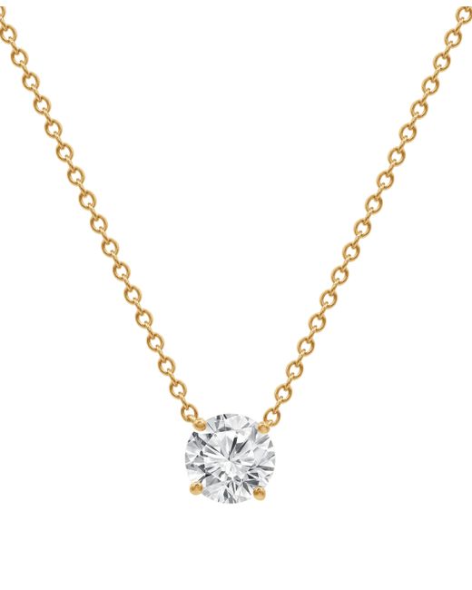 Badgley Mischka Certified Lab Grown Diamond Solitaire Adjustable 18 Pendant Necklace 1-1/2 ct. t.w. 14k Gold