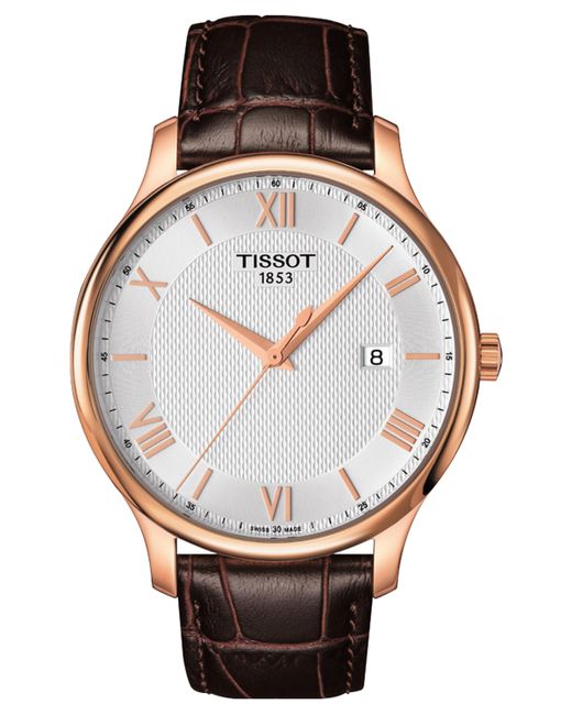 Tissot Swiss Tradition Leather Strap Watch 42mm