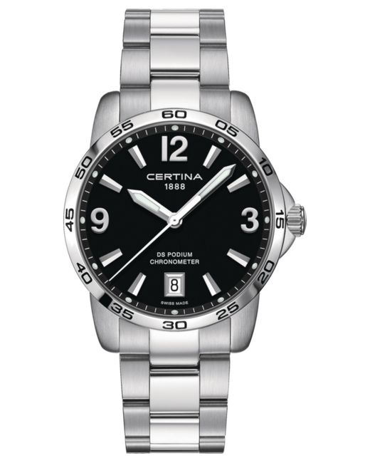 Certina Swiss Ds Podium Stainless Steel Bracelet Watch 40mm
