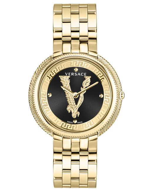 Versace Swiss Thea Gold Ion Plated Stainless Steel Bracelet Watch 38mm