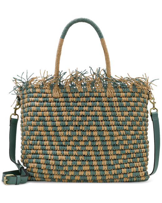 Patricia Nash Villora Medium Straw Top Handle Bag