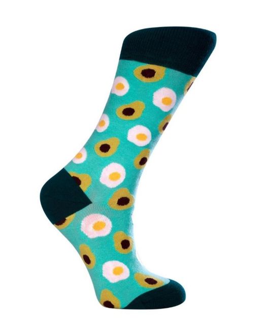 Love Sock Company Avocado W-Cotton Novelty Crew Socks with Seamless Toe Design Pack of 1