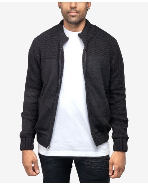 X-Ray Blocked Full-Zip High Neck Sweater Jacket
